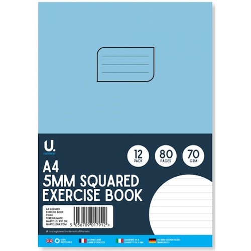 Squared exercise book - a4,