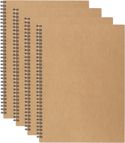 4pcs grid spiral - spiral, notebook